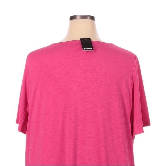 Avenue Lagenlook 22/24 Tunic NWT Nova Layered Asymmetrical Blouse Barbie Pink 3X - Picture 4 of 8